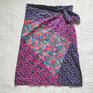 J.Crew Womens 4 Midi Skirt Liberty Fabric Floral Patchwork Tie-Waist Mixed Print